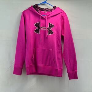 Pink and black women’s Under Armour S/M  sweatshirt